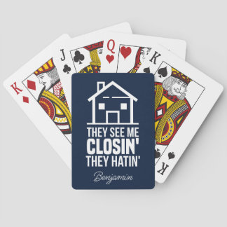 They See Me Closing Real Estate Agent Custom Gag Playing Cards