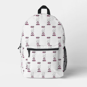They see me rollin' they waitin' pink retro ghost  printed backpack