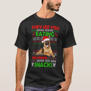 They See You When You're Eating German Shepherd Ug T-Shirt