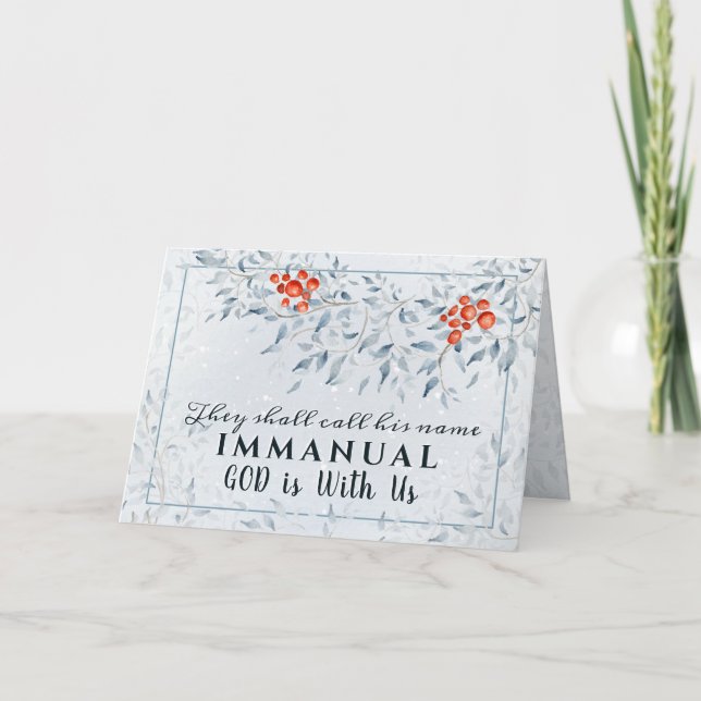 They shall call His name Immanuel, Christmas Card (Front)