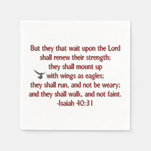 They That Wait Upon the Lord Napkin