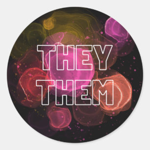 they them cool sticker to share pronoun preference