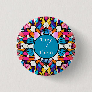 They / Them Customisable Pronoun Badge