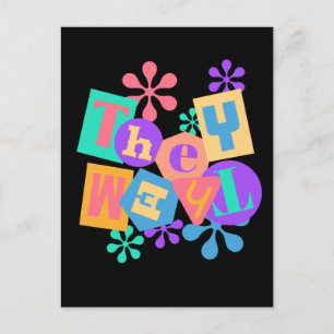 They/them. LGBT+Pride. Love wins. Postcard