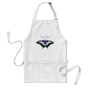 They/Them Nonbinary Pride Swallowtail Butterfly Standard Apron