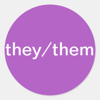 They/Them Pronoun Stickers for Name Tags