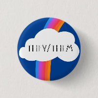THEY/THEM Pronouns Colourful Rainbow Cloud