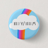 THEY/THEM Pronouns Colourful Rainbow Cloud