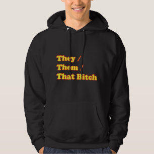 They Them Pronouns Non Binary Gender LGBTQ Hoodie