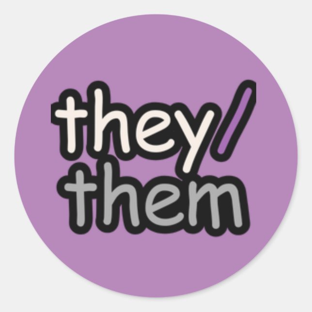 They/Them Pronouns Sticker Sheet (Front)