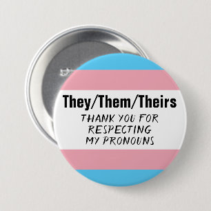 They Them Pronouns Trans Button
