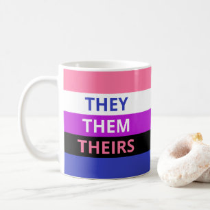 They/Them/Theirs Pronouns Genderfluid Classic Mug