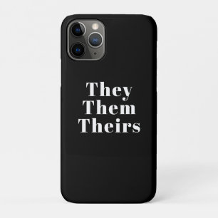 They, Them, Theirs Pronouns - Lgbtq pride black iPhone 11 Pro Case