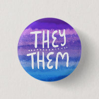 THEY/THEY Pronouns Colourful Handletter Watercolor
