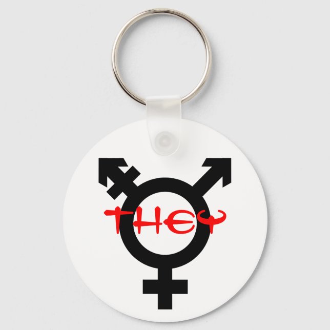 They Transgender Key Ring (Front)