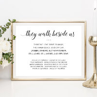 They Walk Beside Us Memorial Poem Names Wedding