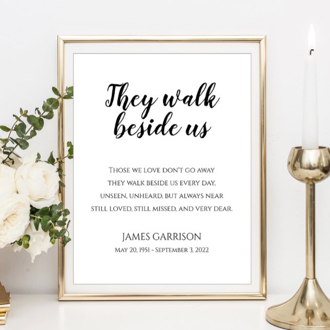 They Walk Beside Us Poem Memorial Poster (Creator Uploaded)