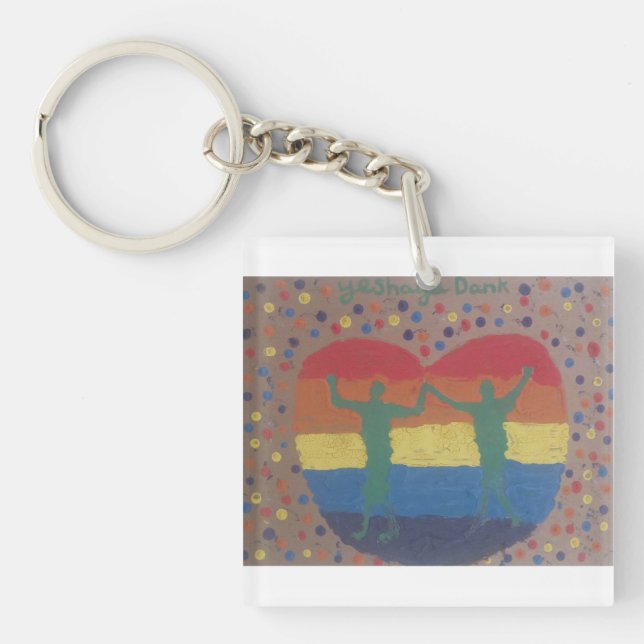They wed the rainbow wedding by Yeshaya Dank Key Ring (Front)
