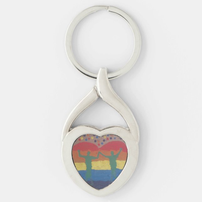 They wed the rainbow wedding by Yeshaya Dank Key Ring (Front)