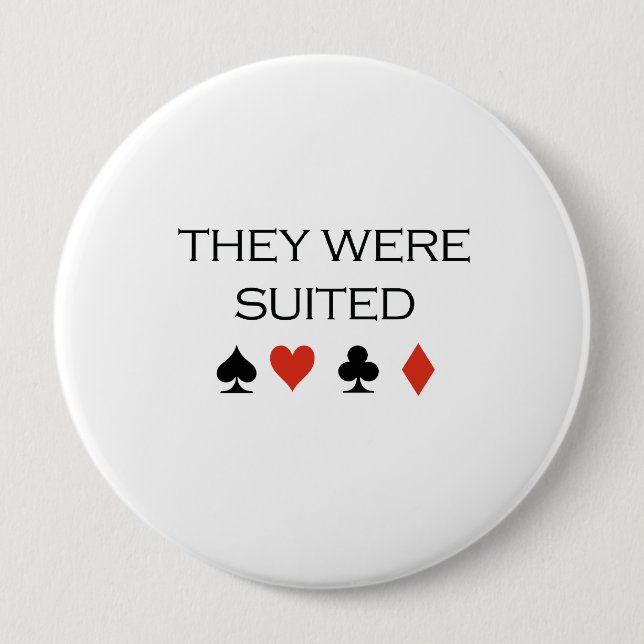They were suited T-shirt 10 Cm Round Badge (Front)