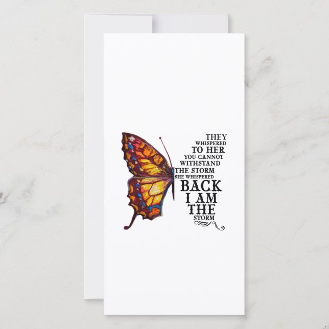 They Whispered Her You Cannot Withstand The Storm Thank You Card (Front)
