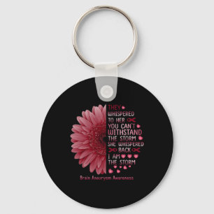 They Whispered I'm The Storm Brain Aneurysm Awaren Key Ring