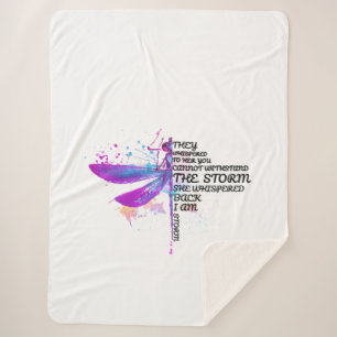They Whispered To Her You Cannot Withstand Storm Sherpa Blanket