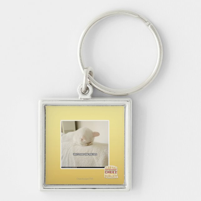 they'll never find meh here key ring (Front)