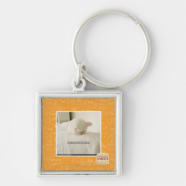 they'll never find meh here key ring (Front)
