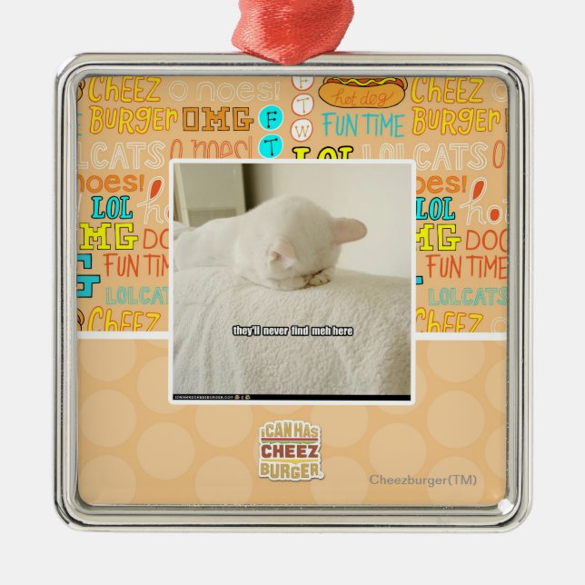 they'll never find meh here metal tree decoration (Front)