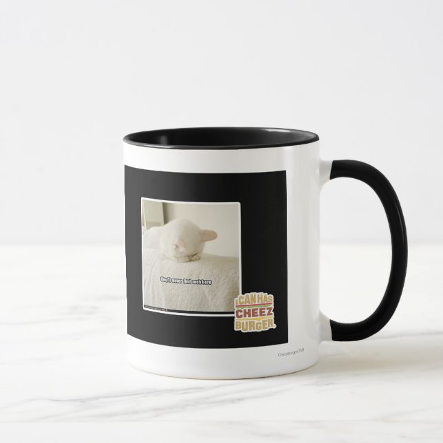 they'll never find meh here mug (Right)