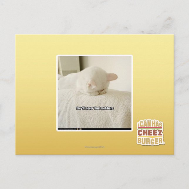 they'll never find meh here postcard (Front)