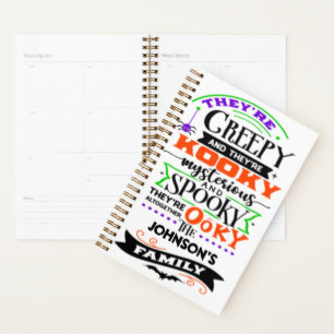 They're Creepy and They're Kooky Mysterious Spooky Planner