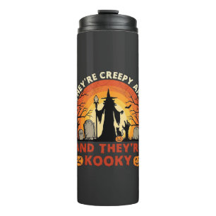 Theyre Creepy Kooky Halloween Witch Graveyard Pump Thermal Tumbler
