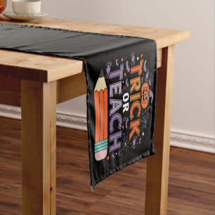 They're Eating Dogs And Cats And Pets Halloween Short Table Runner