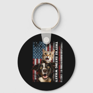They're Eating The Dogs Cats Pets Save Our Pets Tr Key Ring