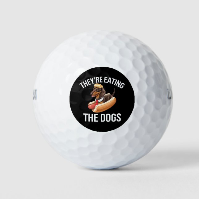 They're Eating The Dogs Donald Trump Debate 2024  Golf Balls (Front)