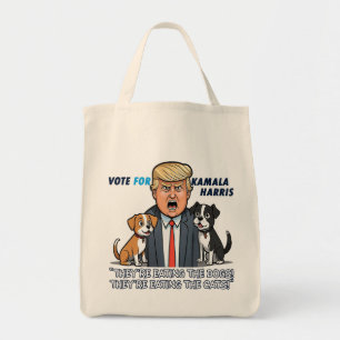 They're Eating The Dogs Funny Trump Kamala 2024 Tote Bag