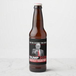 They're Eating The Dogs Trump 2024 Debate Beer Bottle Label