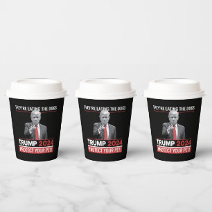 They're Eating The Dogs Trump 2024 Debate Paper Cups