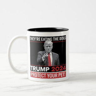 They're Eating The Dogs Trump 2024 Debate  Two-Tone Coffee Mug