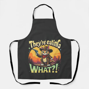 They're eating What Trump Election Cat Cowboy Apron