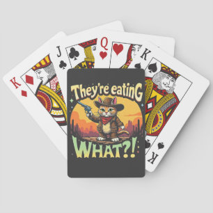 They're eating What Trump Election Cat Cowboy  Playing Cards