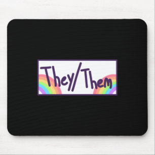 Theythem Pronouns Card  Mouse Pad