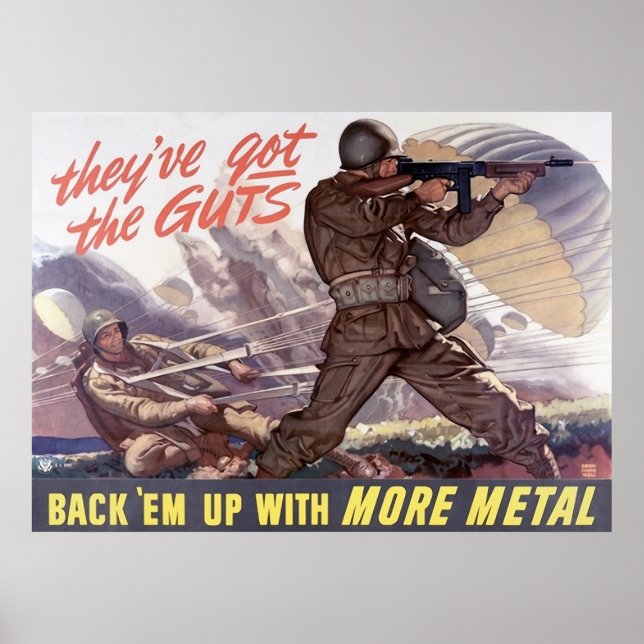 They've got the guts : back 'em up with more metal poster (Front)