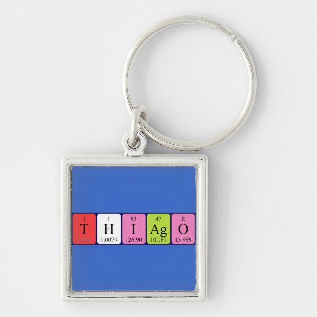 Thiago periodic table name keyring (Front)