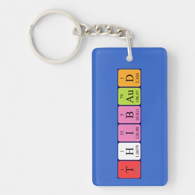 Thibaud periodic table name keyring (Front)