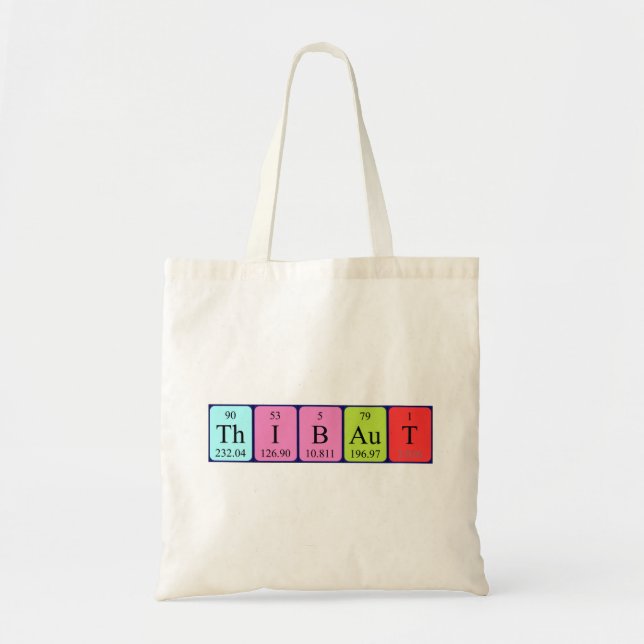 Thibaut periodic table name tote bag (Front)