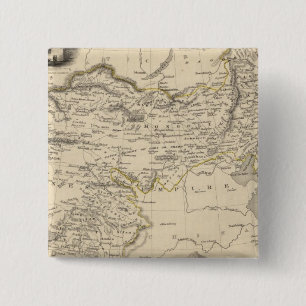 Thibet, Mongolia, and Mandchouria 15 Cm Square Badge