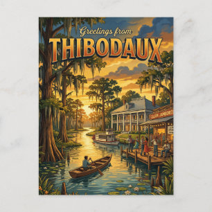 Thibodaux Louisiana Postcard